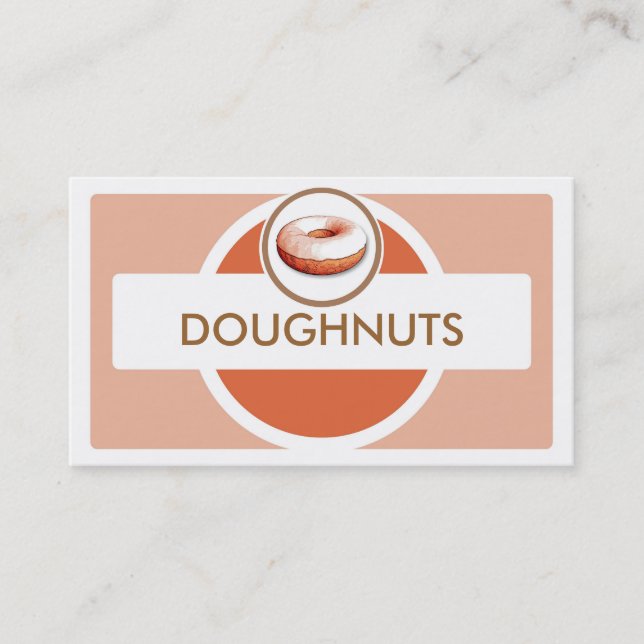 Cartões de visitas simples de donut pastel (Frente)