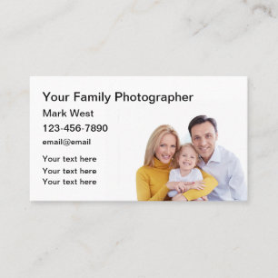 Cartões de visitas Simples de Fotógrafo da Famí