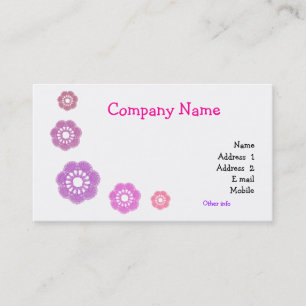 Cartões de visitas simples do Crochet