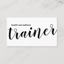 Cartões de visitas simples do treinador da saúde e