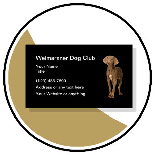 Cartões de visitas Simples do Weimaraner Dog Club