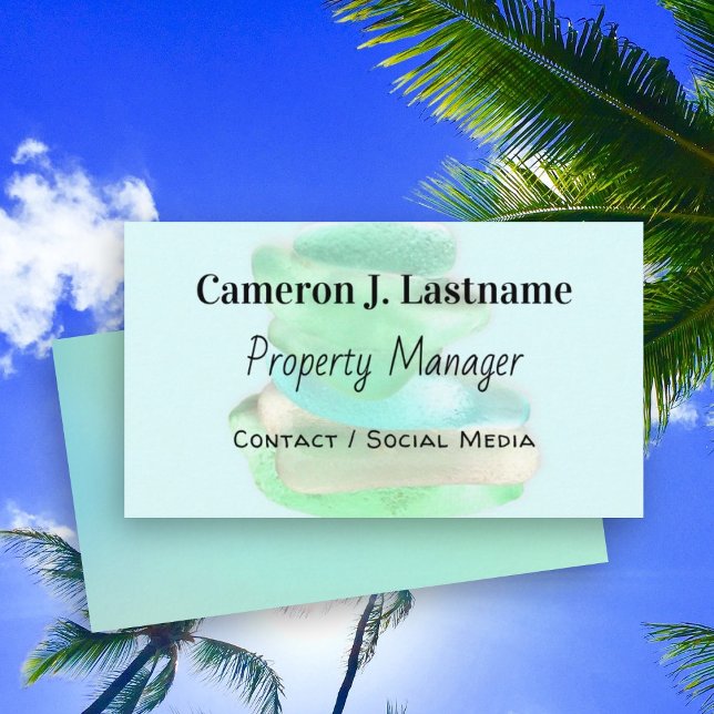 Cartões de visitas Simples Padrão Verde de Vidro d (Criador carregado)