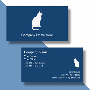 Cartões de visitas Simples para Gatos