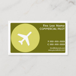 Cartões de visitas simples piloto sobre temas verd