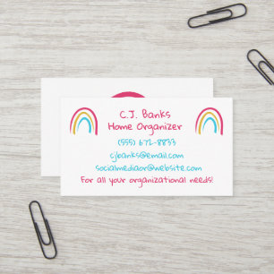 Cartões de visitas Sketchy Rainbow