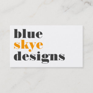 cartões de visitas > skye azul [laranja: carvão