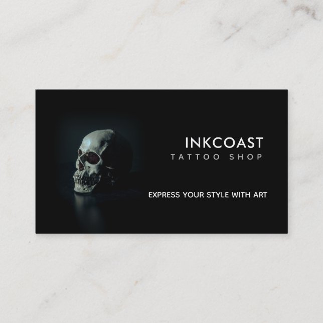 Cartões de visitas Slogans Compres de tatuagem (Frente)