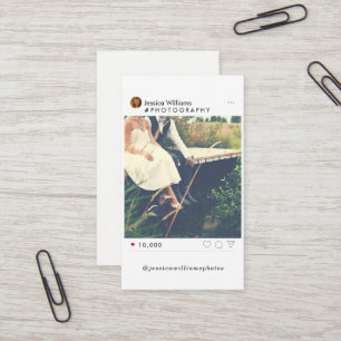 Cartões de visitas sociais mínimos da fotografia