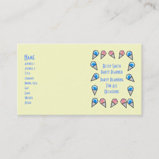 Cartões de visitas Sorvete Cone - Totalmente perso