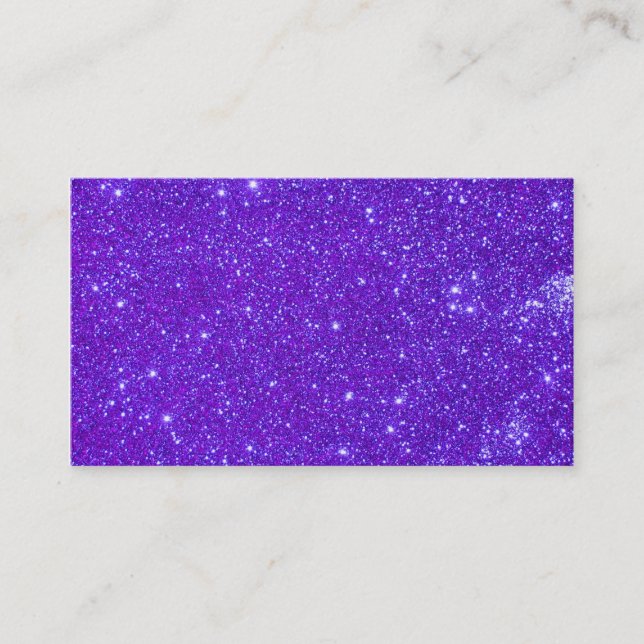 Cartões de visitas Sparkly do brilho roxo (Frente)