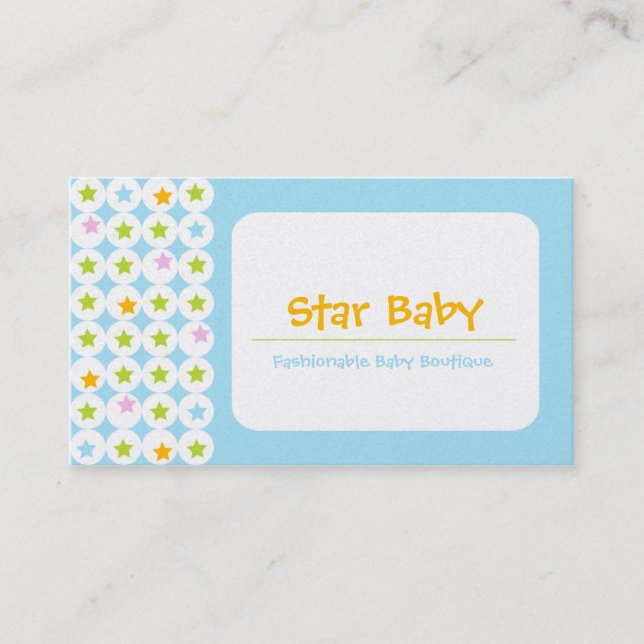 Cartões de visitas Star Baby (Frente)