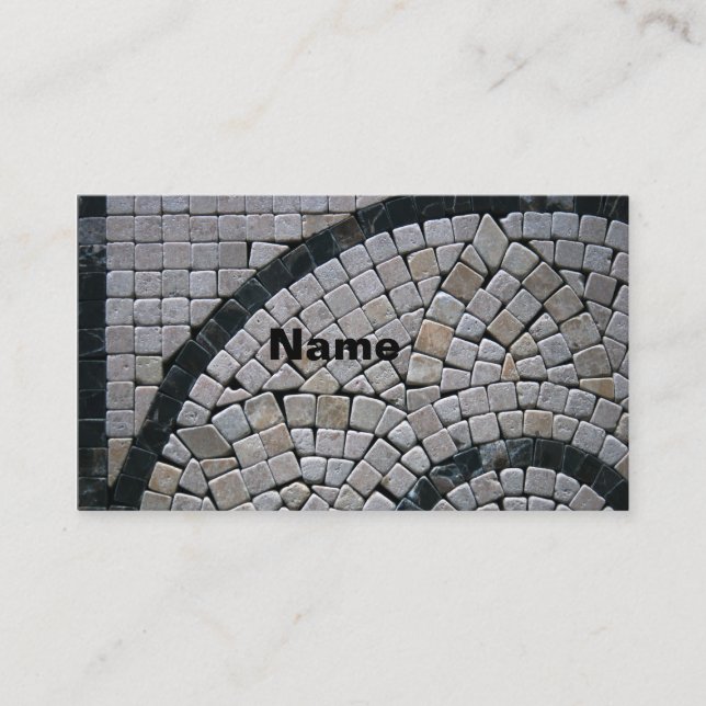 Cartões de visitas Stone2-Monogram (Frente)