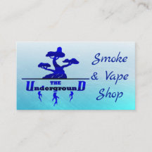 Cartões de visitas Subterrâneas de Cobalto Azul