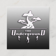 Cartões de visitas subterrâneos Fade Preta