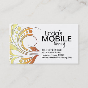 Cartões de visitas Tanning móveis customizáveis
