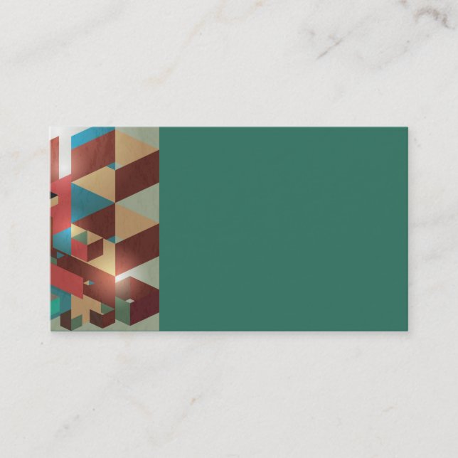 Cartões de visitas Teal Prism (Frente)