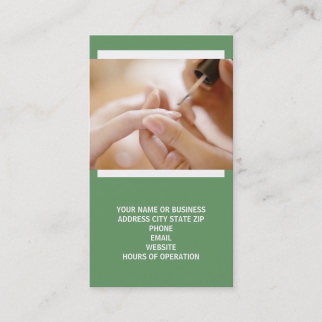 Cartões de visitas Técnicos Nail (Frente)