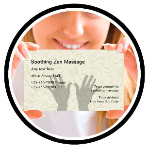 Cartões de visitas Terapistas de Massagem