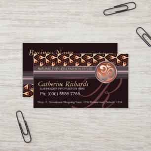 Cartões de visitas Têxteis de Moda Orgânica