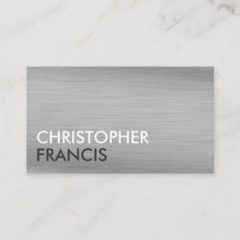 Cartões de visitas titanium de prata do metal