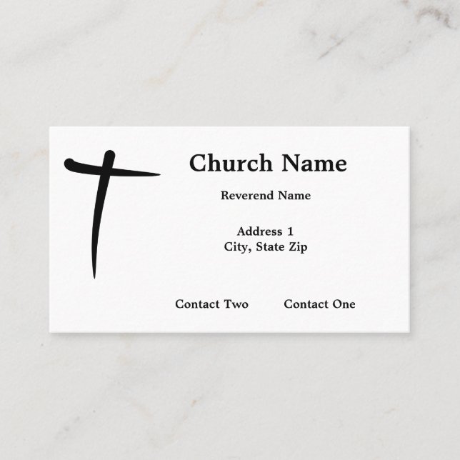 Cartões de visitas transversais cristãos cobertos (Frente)