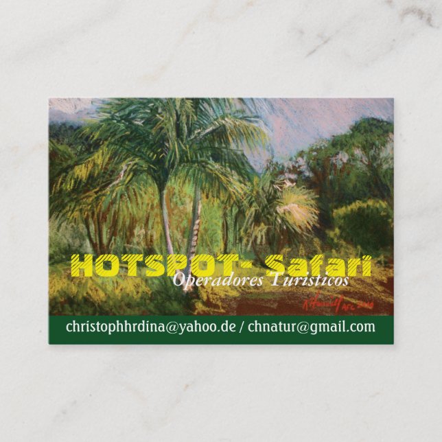 Cartões de visitas tropicais (Frente)
