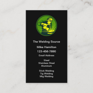 Cartões de visitas únicos de soldadura