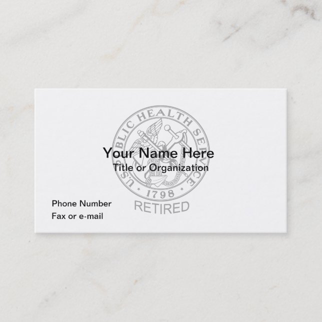 CARTÕES DE VISITAS USPHS Aposentados (Frente)