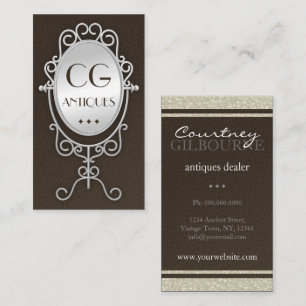 Cartões de visitas velhos do negociante antigo do
