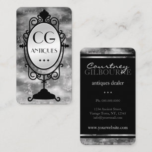 Cartões de visitas velhos do negociante de