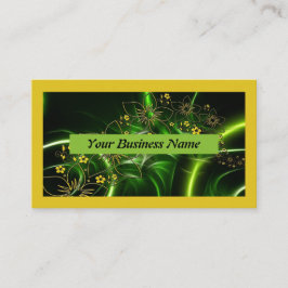Cartões de visitas Verde Amarelo Moderno