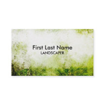 Cartões de visitas verdes artísticos do landscaper