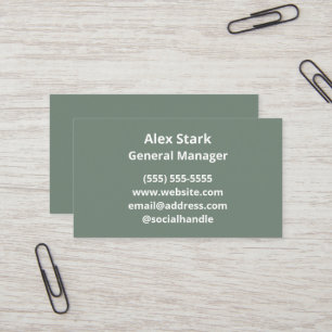 Cartões de visitas Verdes Sage