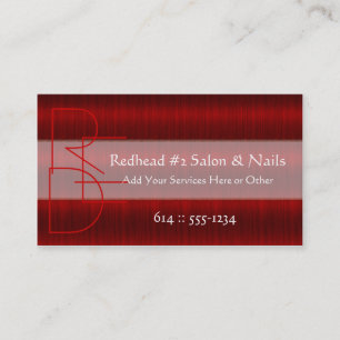 Cartões de visitas vermelhos da beleza do cabelo