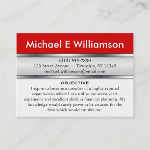 Cartões de visitas vermelhos do RESUMO do