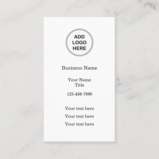 Cartões de visitas verticais para Modelo de logoti (Frente)