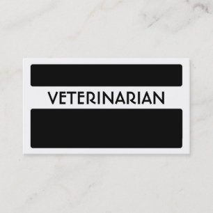 Cartões de visitas veterinários brancos pretos