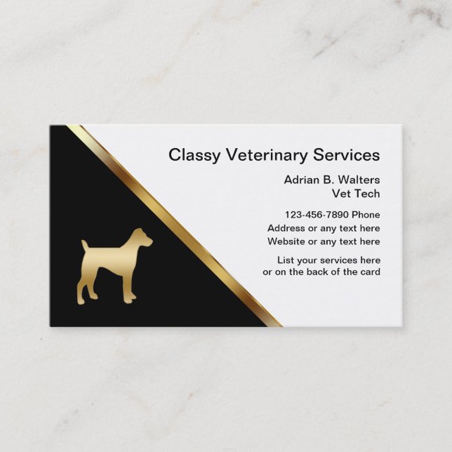 Cartões de visitas Veterinários de Upscale (Frente)