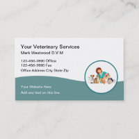 Cartões de visitas Veterinários Modernos