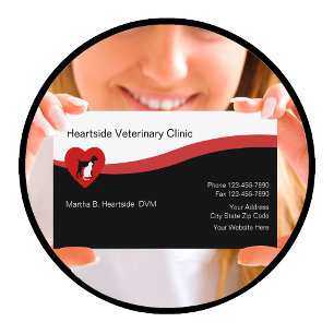Cartões de visitas Veterinários Pet Care