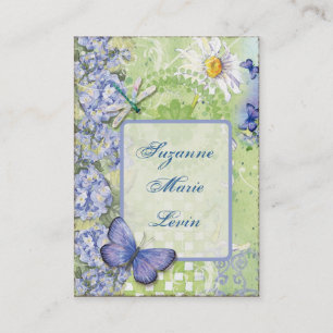 Cartões de visitas voados da margarida das jóias