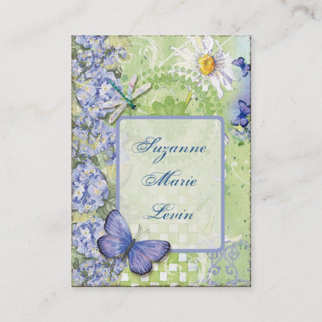 Cartões de visitas voados da margarida das jóias n (Frente)