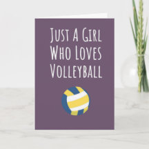 Cartões de Volei Rosa Fofo Equipe de Esportes Atle