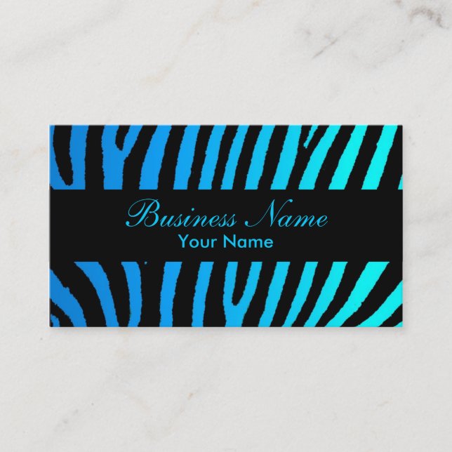 Cartões de zebra azul-claro (Frente)