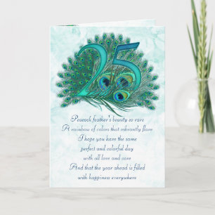 Cartões decorativos de 25 aniversário