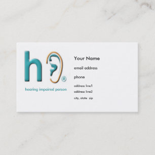 Cartões deficientes auditivo da identificação