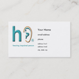 Cartões deficientes auditivo da identificação