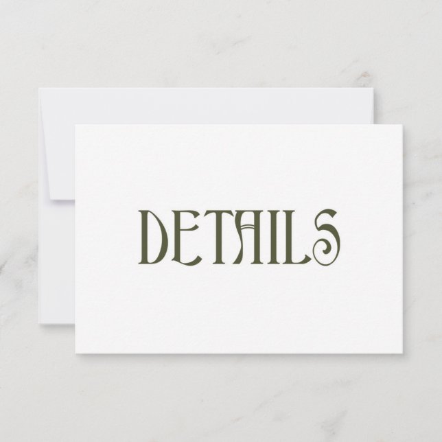 Cartões DETALHADOS De Casamento | Floral Art Nouve (Frente)