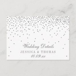 Cartões Detalhados De Casamento Vintage Glam Silve