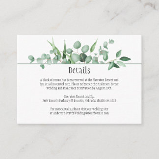 Cartões Detalhados do Eucalyptus